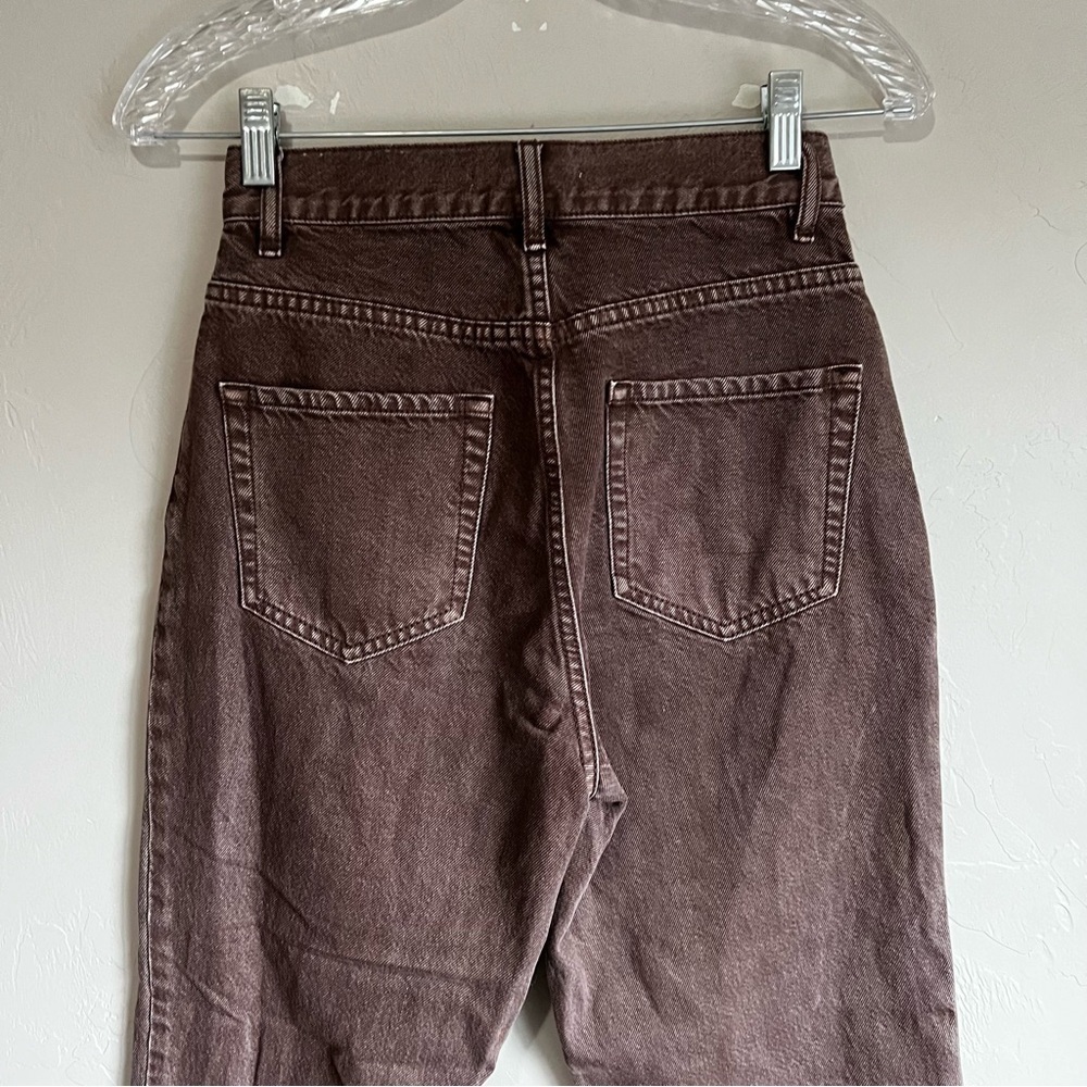 Pacsun High Rise Straight Button Fly Raw Hem Rigid Denim Jeans‎ - Picture 9 of 11